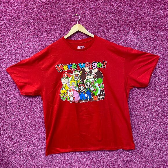 Super Mario Here We Go Characters T-Shirt 2XL - Picture 3 of 4